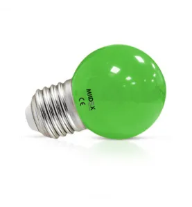 Ampoule LED E27 1W 240° Ø45mmx70mm - Vert