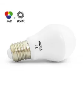 Ampoule LED Dimmable E27 AC220/240V 6W 550lm 220° IP20 Ø56mm - RGB + CCT (2700K A 6000K)