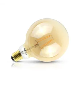 Ampoule LED E27 G125 Filament AC220/240V 8W 1000lm 300° IP20 Ø125mm - Blanc Chaud 2700K