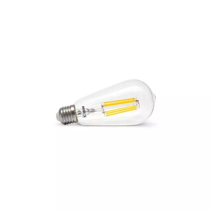 Ampoule LED Filament E27 Dimmable AC220/240V 8W 1000lm 300° IP20 Ø64mm - Blanc Chaud 2700K