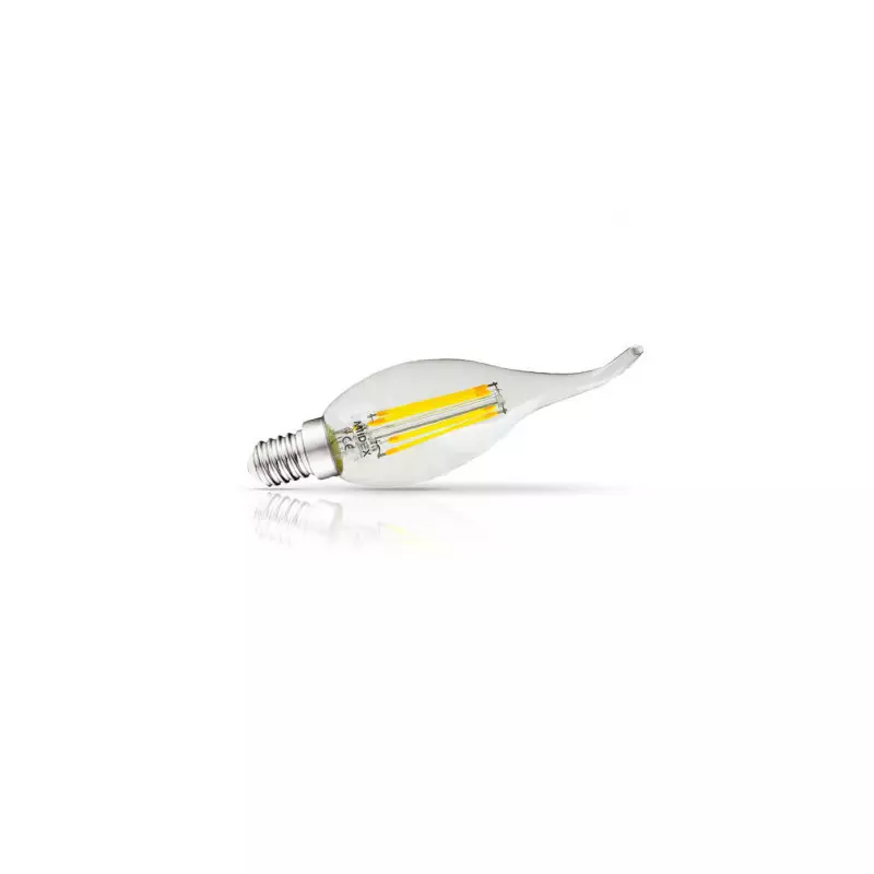 Blister x 2 Ampoules LED E14 4W 495lm Coup de vent - Blanc Chaud 2700K