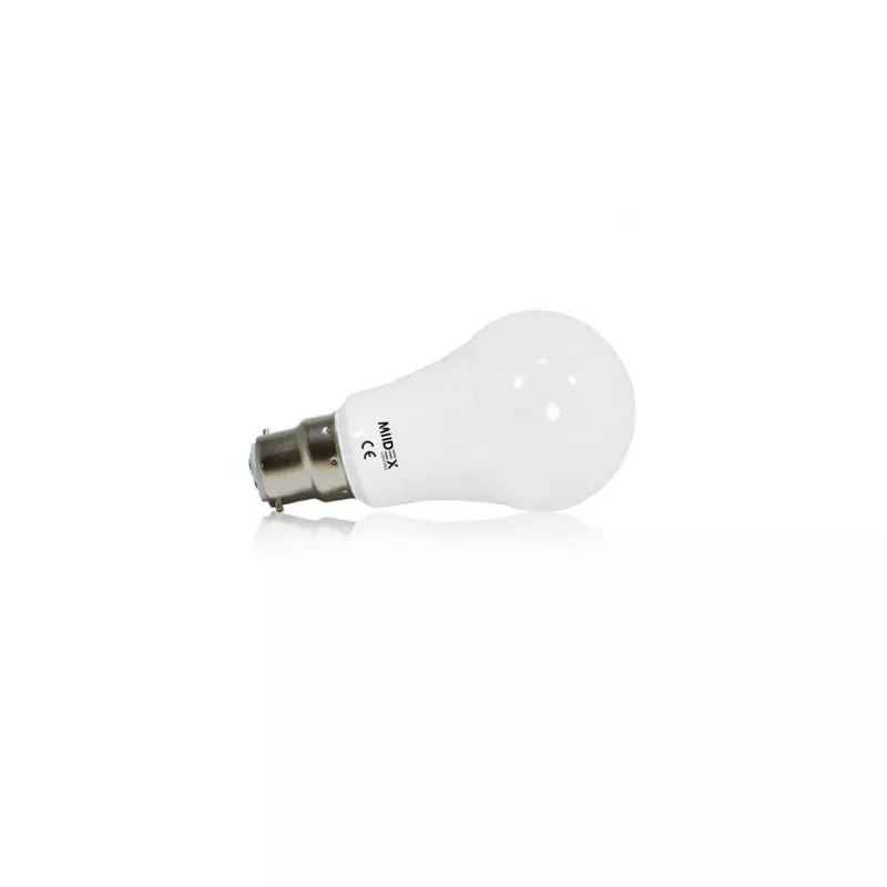 Ampoule LED B22 9W 820lm 180° Ø60mm - Blanc Chaud 3000K