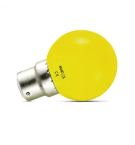 Ampoule LED B22 1W 300° Ø45mmx70mm - Jaune