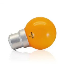 Ampoule LED B22 1W Orange forme G45 230V