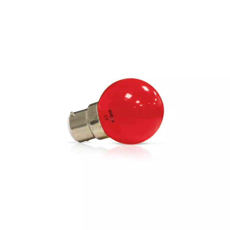 Ampoule LED B22 1W 240° Ø45mmx68mm - Rouge