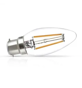 Ampoule LED B22 4W 470lm Flamme - Blanc Chaud 2700K