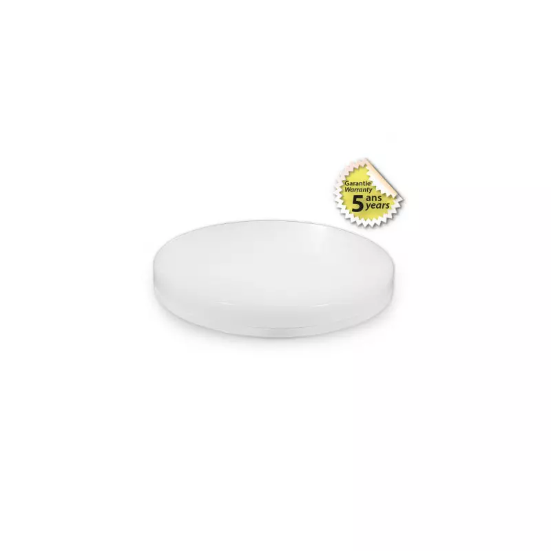 Plafonnier LED Rond AC220/240V 18W 1800lm 120° Etanche IP54 IK10 Ø280mm - Blanc Chaud 3000K