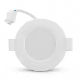 Plafonnier LED Encastrable AC220/240V 8W 600lm 120° Etanche IP44 IK08 Ø85mm - Blanc du Jour 6000K perçage Ø65mm