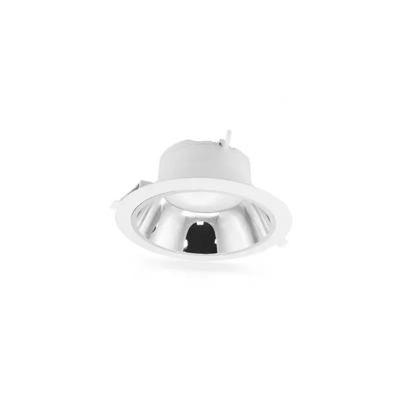 Spot LED Encastrable AC220/240V 15W 1360lm 38° IP20 Blanc/Argenté Ø150mm - Blanc du Jour 6000K perçage Ø120mm