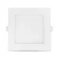 Plafonnier LED Encastrable AC220/240V 10W 750lm 120° Etanche IP40 IK06 147x147mm - Blanc Naturel 4000K perçage 127x127mm