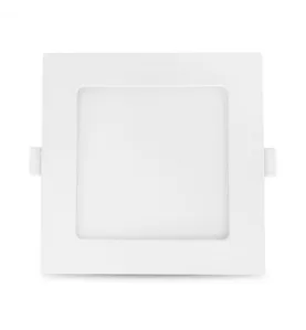 Plafonnier LED Encastrable AC220/240V 10W 750lm 120° Etanche IP40 IK06 147x147mm - Blanc Naturel 4000K perçage 127x127mm