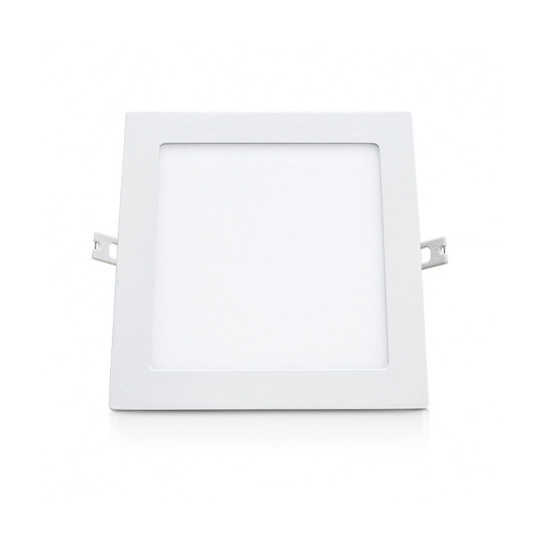 Plafonnier LED Carré 12W Extra Plat Encastrable IRC95 - Blanc du Jour 6000K