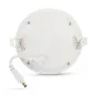 Plafonnier LED Encastrable AC220/240V 6W 450lm 120° Etanche IP40 IK08 Ø120mm - Blanc Chaud 3000K perçage Ø107mm