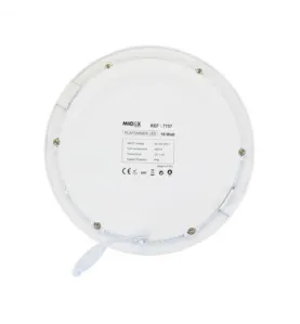 Plafonnier LED Encastrable AC220/240V 18W 1660lm 120° Etanche IP40 IK06 Ø225mm - Blanc Chaud 3000K perçage Ø205mm