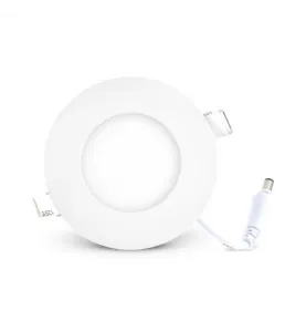 Plafonnier LED Encastrable Blanc 3W 180lm 120° Ø85mmx22mm - Blanc Chaud 3000K