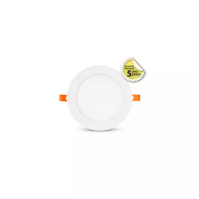 Plafonnier LED Encastrable Blanc 12W 1050lm 120° Ø175x24mm - Blanc Chaud 3000K