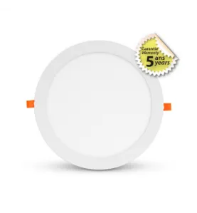 Plafonnier LED Encastrable Blanc 24W 2100lm 120° Ø300x24mm - Blanc Chaud 3000K