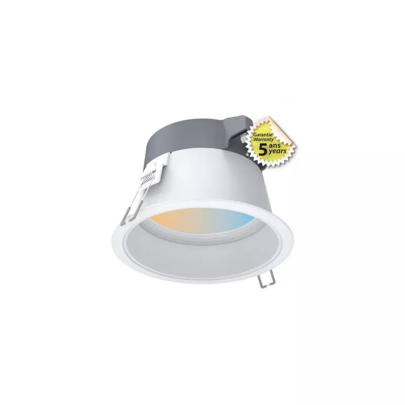 Downlight LED Encastrable Dimmable Blanc AC220/240V 20W 1800lm 100°  IP44/20 Ø175mm - CCT 3000K / 4000K / 6000K perçage Ø150mm