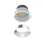 Downlight LED Encastrable Dimmable Blanc AC220/240V 20W 1800lm 100°  IP44/20 Ø175mm - CCT 3000K / 4000K / 6000K perçage Ø150mm