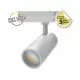 Spot LED sur Rail Orientable/Inclinable Blanc AC220/240V 25W 2400lm 24° IP20 IK05 Ø75mm - CCT 2700K / 4000K / 6000K