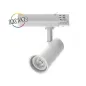 Spot LED sur Rail Orientable + Adaptateur Rail 3 Allumages AC220/240V 25W 2750lm 24° Ø75mm IP20 IK05 - Blanc Chaud 3000K