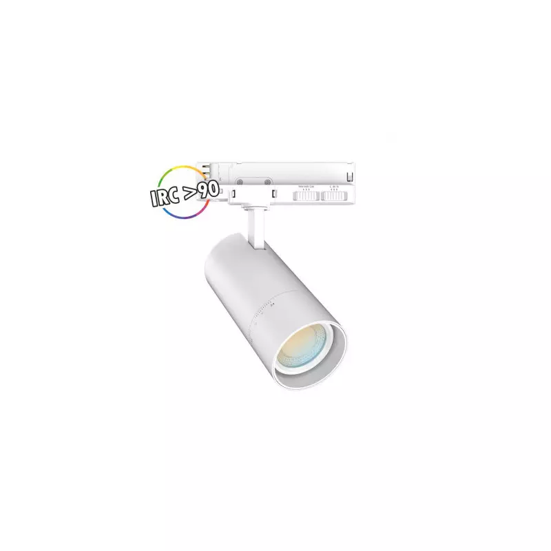 Spot LED sur Rail 10W/15W/20W 900-1890lm - Blanc chaud à Blanc du jour  2700K/4000K/6000K CCT