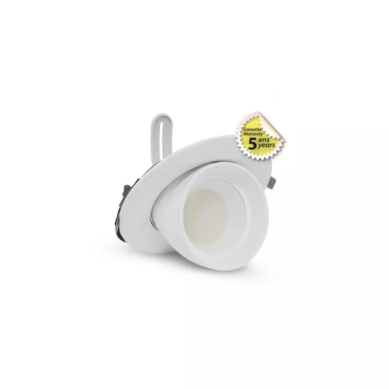 Spot LED Escargot Orientable 38W 3725/4115/3720lm 90° Ø195mmx135mm - Blanc chaud à Blanc du jour CCT 3000K/4000K/5700K