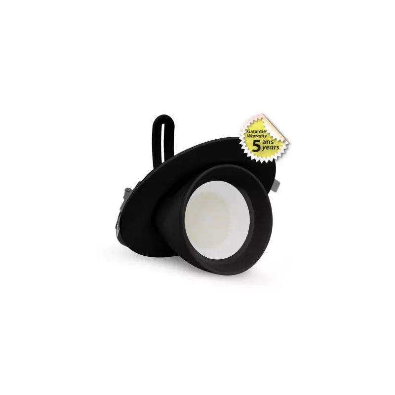 Spot LED Escargot Orientable 38W 3020/3550/3220lm 90° Ø195mmx145mm- Blanc chaud à Blanc jour CCT 3000K/4000K/5700K