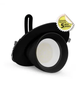 Spot LED Escargot Orientable 38W 3020/3550/3220lm 90° Ø195mmx145mm- Blanc chaud à Blanc jour CCT 3000K/4000K/5700K