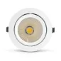 Spot LED Encastrable Escargot Orientable AC220/240V 40W 3800lm 25° Etanche IP40 IK05 Ø165mm - Blanc Naturel 4000K perçage Ø140mm