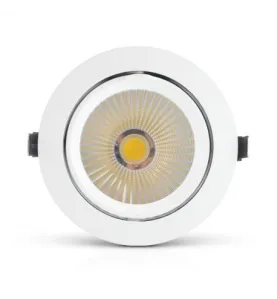 Spot LED Encastrable Escargot Orientable AC220/240V 40W 3800lm 25° Etanche IP40 IK05 Ø165mm - Blanc Naturel 4000K perçage Ø140mm