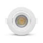 Pack de 3 Spots LED SMD Encastrable Orientable AC220/240V 5W 380lm 38° IP20 IK08 Ø90mm - Blanc Chaud 3000K perçage Ø68mm