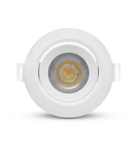 Pack de 3 Spots LED SMD Encastrable Orientable AC220/240V 5W 380lm 38° IP20 IK08 Ø90mm - Blanc Chaud 3000K perçage Ø68mm