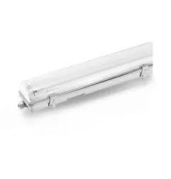 Boitier LED pour 2 Tubes T8 36W 180° Étanche IP65 IK10 1200mm