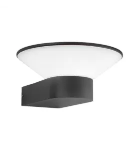 Applique Murale LED AC220/240V 13W 500lm 110° Gris Étanche IP54 IK08 89mmx198mm - Blanc Chaud 3000K