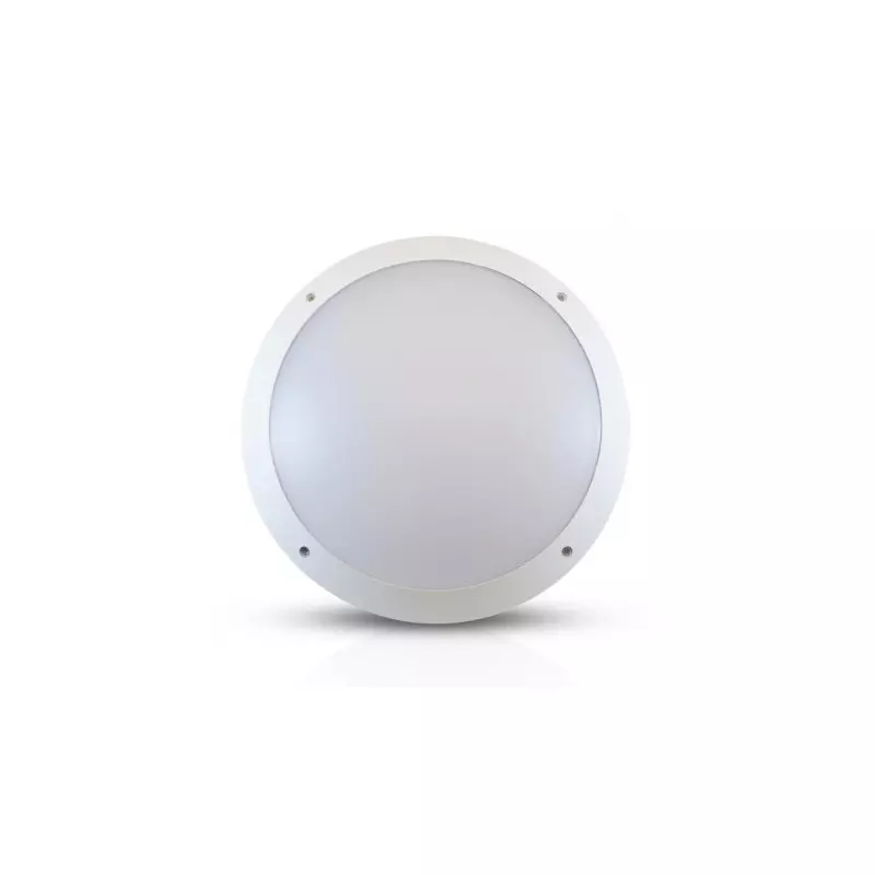 Hublot LED à Détecteur Blanc 20W 2000lm 120° IP65 Ø300 - Blanc Naturel 4000K