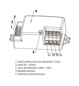 Hublot LED à Détecteur Blanc 20W 2000lm 120° IP65 Ø300 - Blanc Naturel 4000K