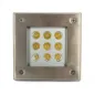 Spot LED Encastrable Sol Carré 9W 740lm 38° 150mmx150mm - Blanc Chaud 3000K