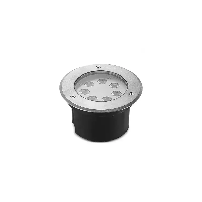 Spot LED Encastrable Sol Rond 7W 530lm 45° IP67 Ø150mmx89mm - Blanc Chaud 3000K