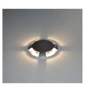 Spot LED 4 Diffuseurs DC/AC12V 1W 21lm 4x70° Etanche IP67 IK06 Ø70mm - Blanc Naturel 4000K