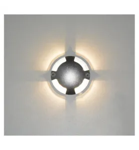 Spot LED 4 Diffuseurs DC/AC12V 1W 21lm 4x70° Etanche IP67 IK06 Ø70mm - Blanc Naturel 4000K