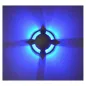 Spot LED Balise 4 Diffuseurs DC/AC12V 1W 4x70° Etanche IP67 IK06 Ø70mm - Bleu