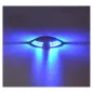 Spot LED Balise 4 Diffuseurs DC/AC12V 1W 4x70° Etanche IP67 IK06 Ø70mm - Bleu