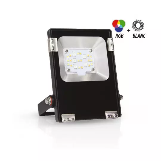Projecteur LED 10W 1000lm 112° Étanche IP65 166mmx128mm - RGB + Blanc CCT 2700K A 6500K