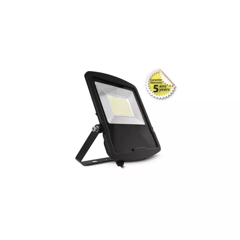 Projecteur LED Plat à Détecteur AC120/277V 100W 12000lm 110° Étanche IP65 320mmx285mm - Blanc Chaud 3000K