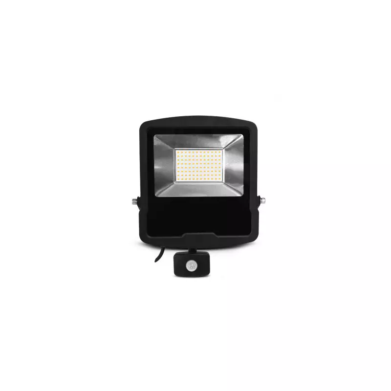 Projecteur LED avec Détecteur Réglable AC220/240V 70W 8400lm 110° Étanche IP65/44 IK06 361mmx282mm - Blanc Chaud 3000K