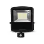 Projecteur LED Plat à Détecteur AC220/240V 100W 12000lm 110° Étanche IP65 361mmx282mm - Blanc du Jour 6000K