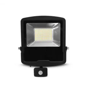 Projecteur LED Plat à Détecteur AC220/240V 100W 12000lm 110° Étanche IP65 361mmx282mm - Blanc du Jour 6000K