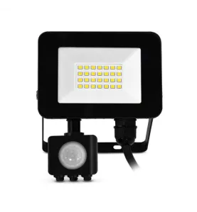 Projecteur LED  Détecteur Réglable AC200/240V 20W 1600lm 110° Étanche IP65 IK06 143mmx117mm - Blanc Naturel 4000K