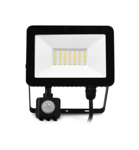 Projecteur LED Détecteur Réglable Plat AC200/240V 30W 2700lm 120° Étanche IP65 IK06 183mmx164mm - Blanc Chaud 3000K